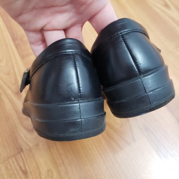 Ecco Shaker Black leather Comfort Mary Jane Buckle Shoes Sz 36 - Picture 5 of 11
